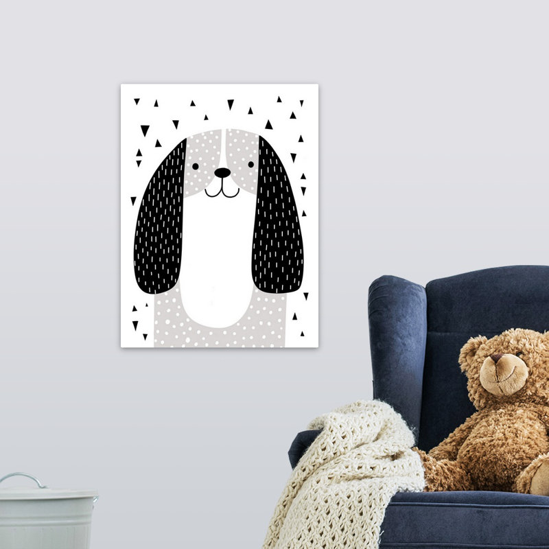 Art à motif mixte pour chien Sheard, Toile tendue, H 24 po x l 18 po x P 1,25 po