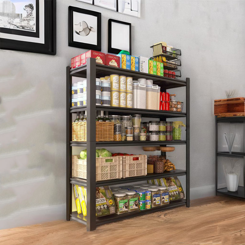 Tablettes en métal noir , H 72 po x l 35,43 po x P 15,75 po