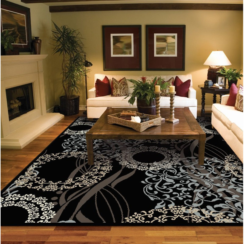 Wool Geometric Indoor Rug, Rectangle 5'x8'