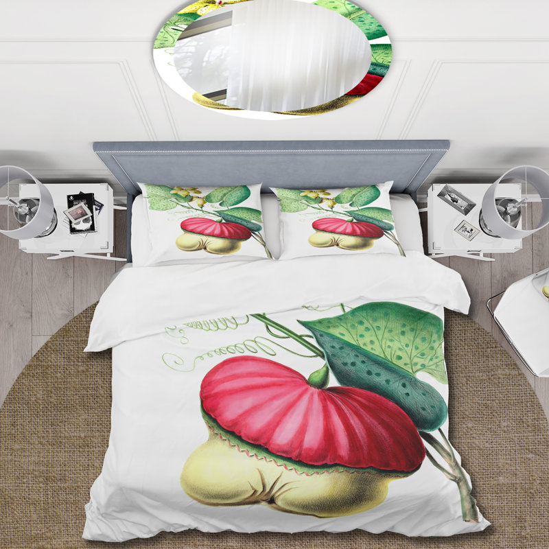 Vintage American Flowers I - Ensemble de housse de couette traditionnel - Microfibre de polyester
