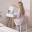 Coiffeuse en bois massif avec miroir Geromie