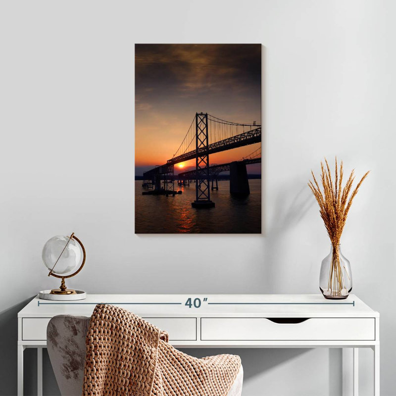 Lilie Chesapeake Bay Bridge Dusk, 24" H x 16" W