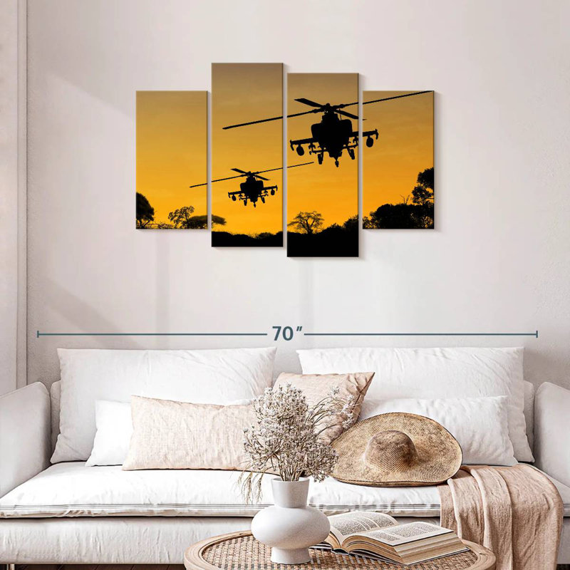 Mait Helicopter Sunset Operation, 27" H x 43" W