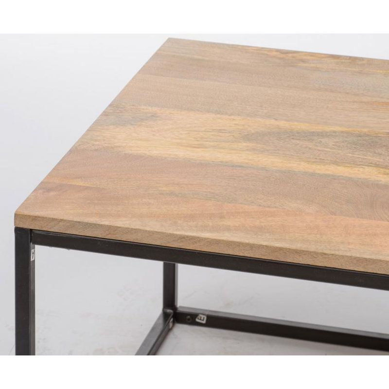 Pols Solid Wood Solid Coffee Table, 45 cm H x 117 cm W x 70 cm D