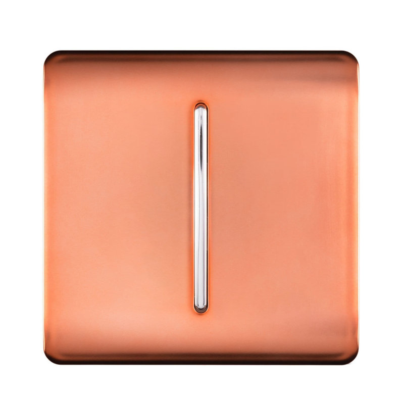 Trendi Switch 1 Gang Retractive Home Automation Switch, Copper