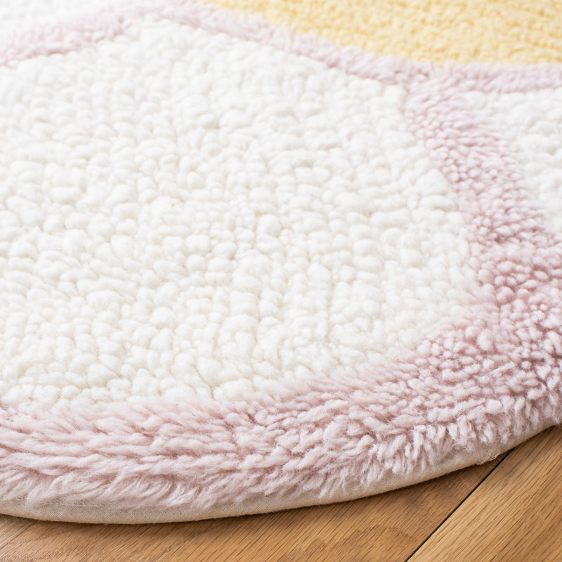 Aleisha Tufted Machine-Washable Wool Rug, Round 5'
