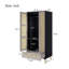 Armoire-penderie haute 70,8 po avec 2 portes en rotin et 1 tiroir