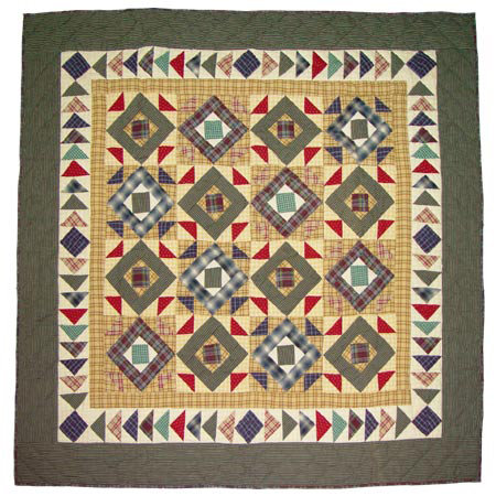 Square Diamond Handmade Throw Blanket