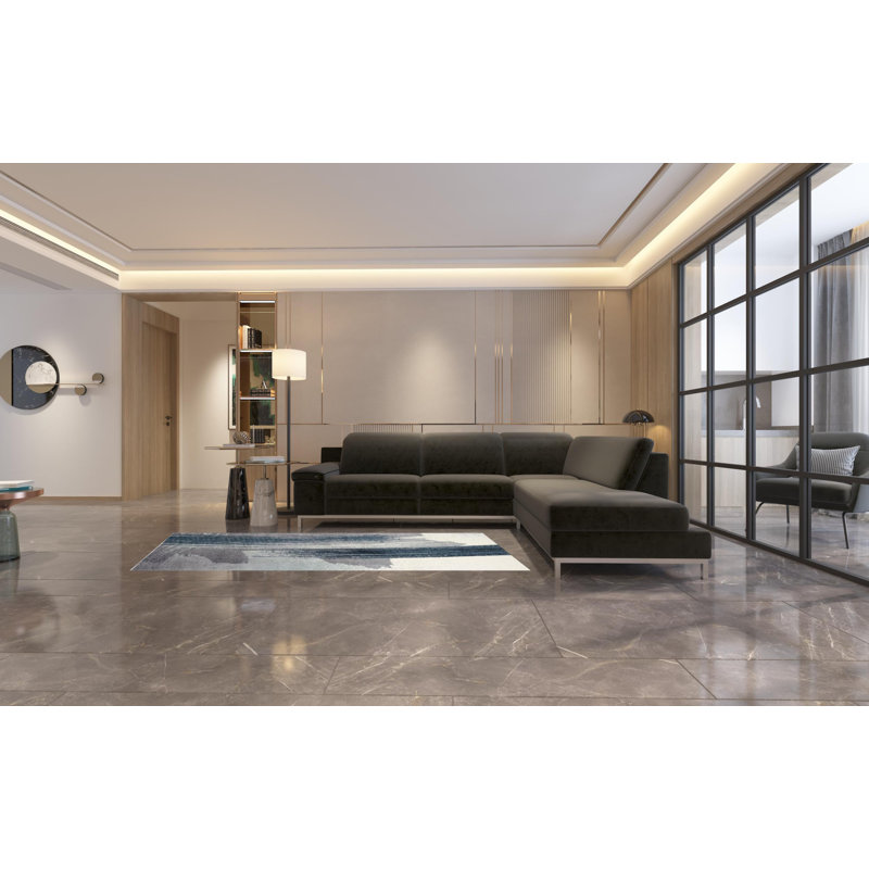 Tapis de couloir à motif abstrait moderne et moderne Drais, Tapis de couloir 2 pi x 8 pi