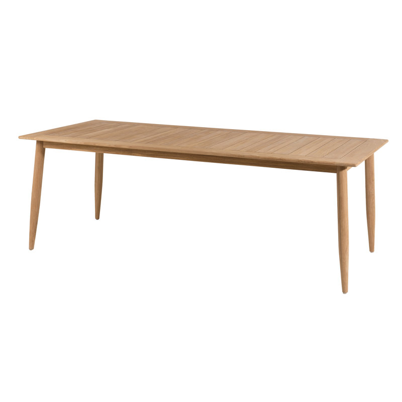 Woehler Rectangular Teak Outdoor Dining Table , 220cm cm W 100cm cm D