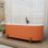 Baignoire de trempage autoportante en acrylique 67 po avec drain et trop-plein chromé L 67 po x l 31 po
