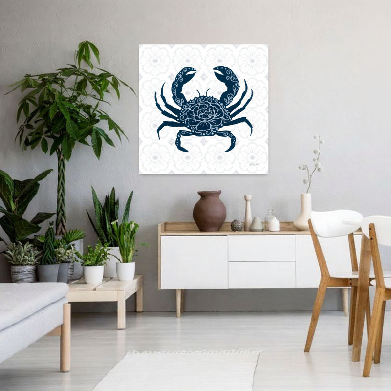 Crabe délicat littoral IV, art côtier, H 36 po x l 36 po