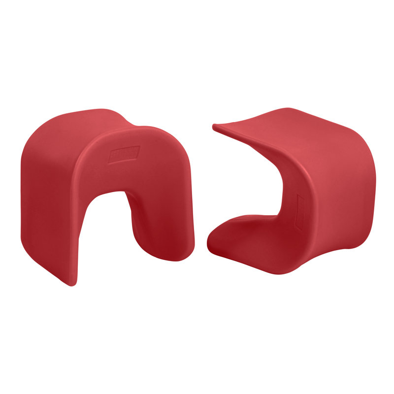 Tabouret perchoir ECR4Kids Wave, siège de 18 à 19,6 po, siège flexible, Rouge, 18 po à 19,6 po de hauteur, 1