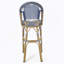 Tabourets de bar 4 pieds en aluminium bleu sarcelle avec repose-pieds-51264680