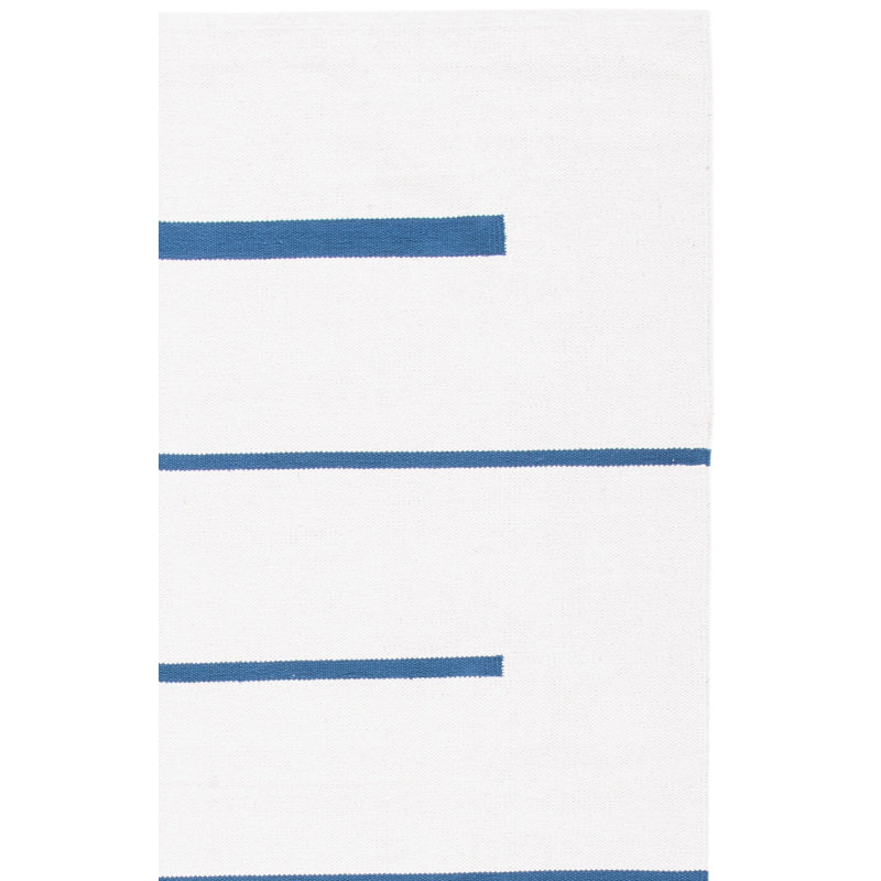Tapis rayé en coton tissé à la main Estrellita, Rectangulaire 3 pi x 5 pi