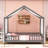 House Bed with Canopy and Slats-1684951293