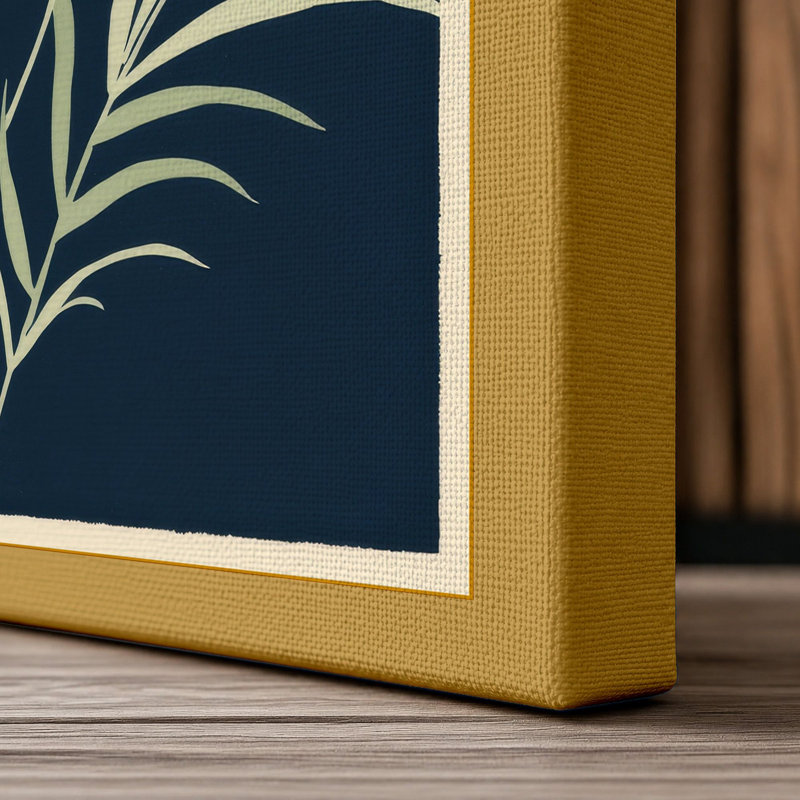 Classical Carnation Study Botanical - Wrapped Canvas, 24x16 - 61.0 x 40.6 cm, Ochre Border
