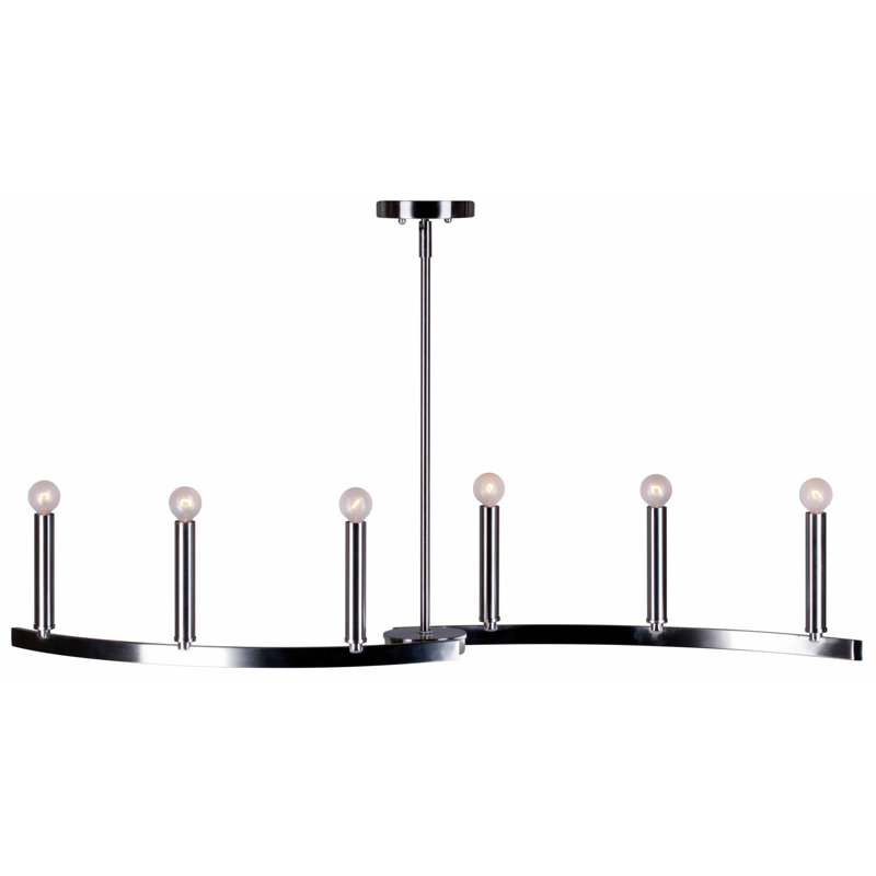 Mcrae 6 - Light Kitchen Island Pendant, Brushed Nickel