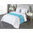 Ambesonne Abstract Bed Runner Rhythmic Bicolored Design Aqua Sky Blue-106942430
