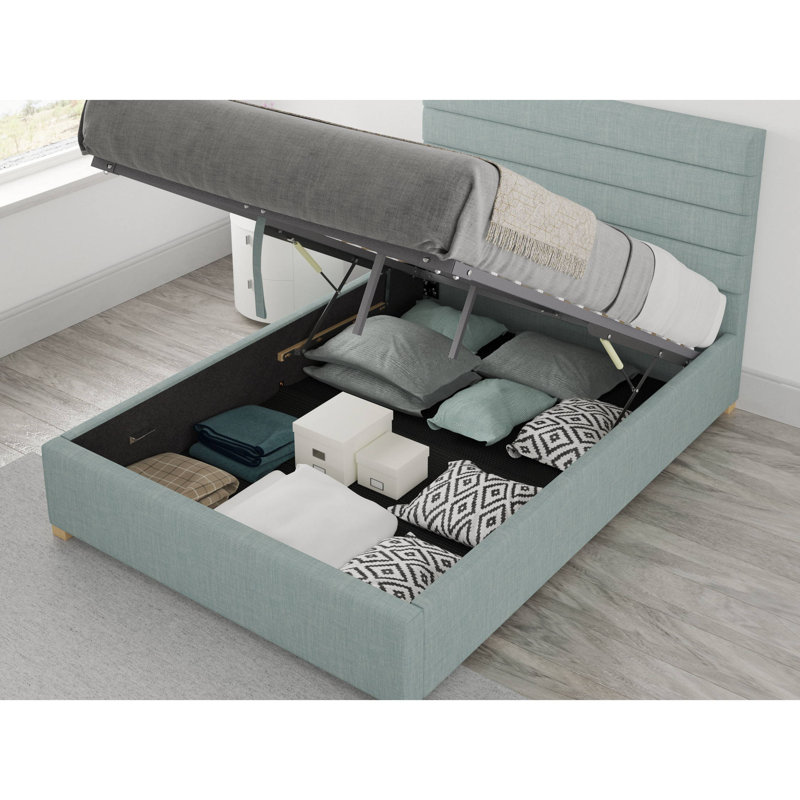 Tyson Upholstered Ottoman Storage Bed, Super King (6'), Sky