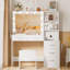 Bureau de maquillage avec tabouret de coiffeuse et miroir