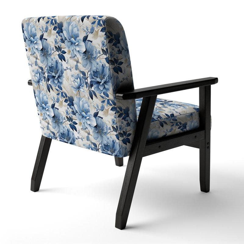 Fauteuil d'appoint rembourré Serene Blue Garden