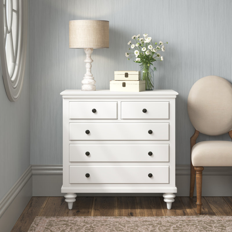 Commode 4 tiroirs Delacour, Blanc