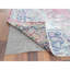 Tapis rose / bleu noué à la main des années 1960 de 6 pi 7 po x 8 pi 7 po Katie-Lea