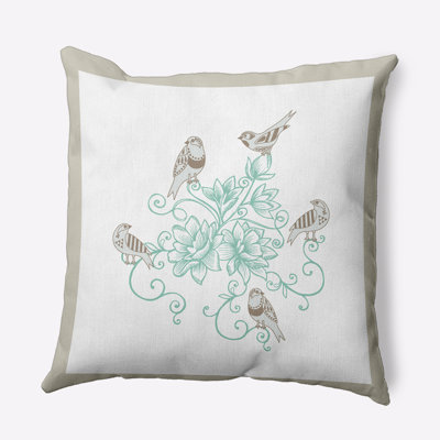 Coussin décoratif floral intérieur / extérieur en polyester