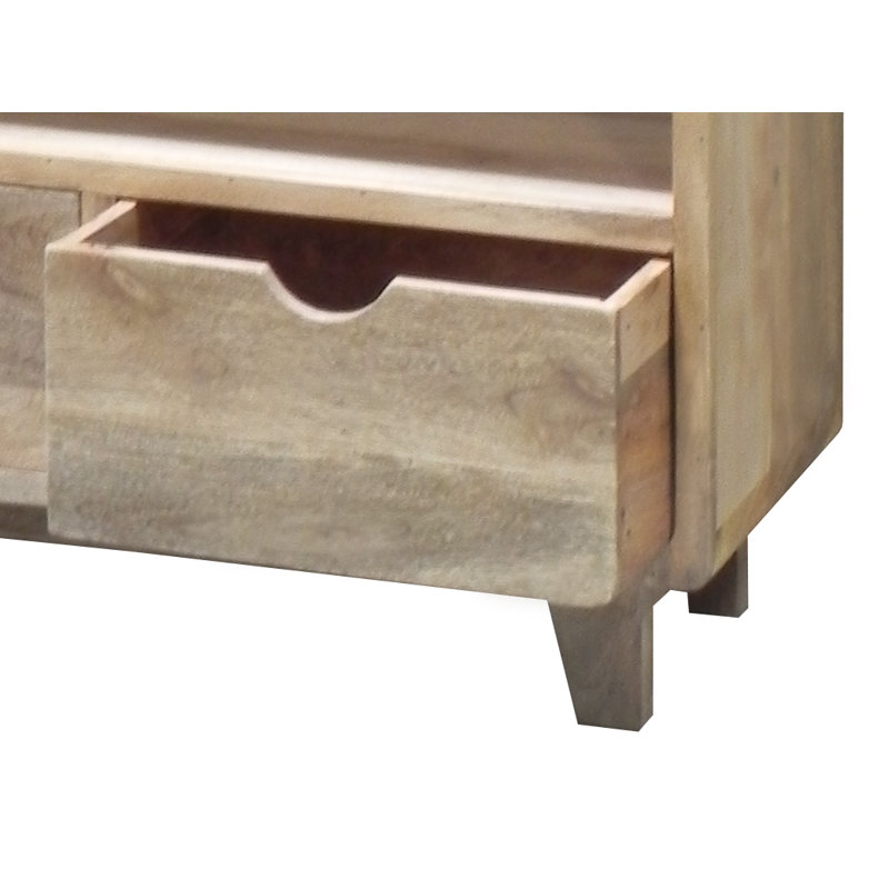 Paquette 180cm H x 90cm W Solid Wood Standard Bookcase, Natural