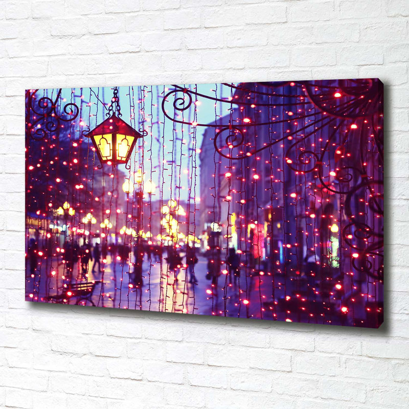 Lights In The City - No Frame Print on Canvas