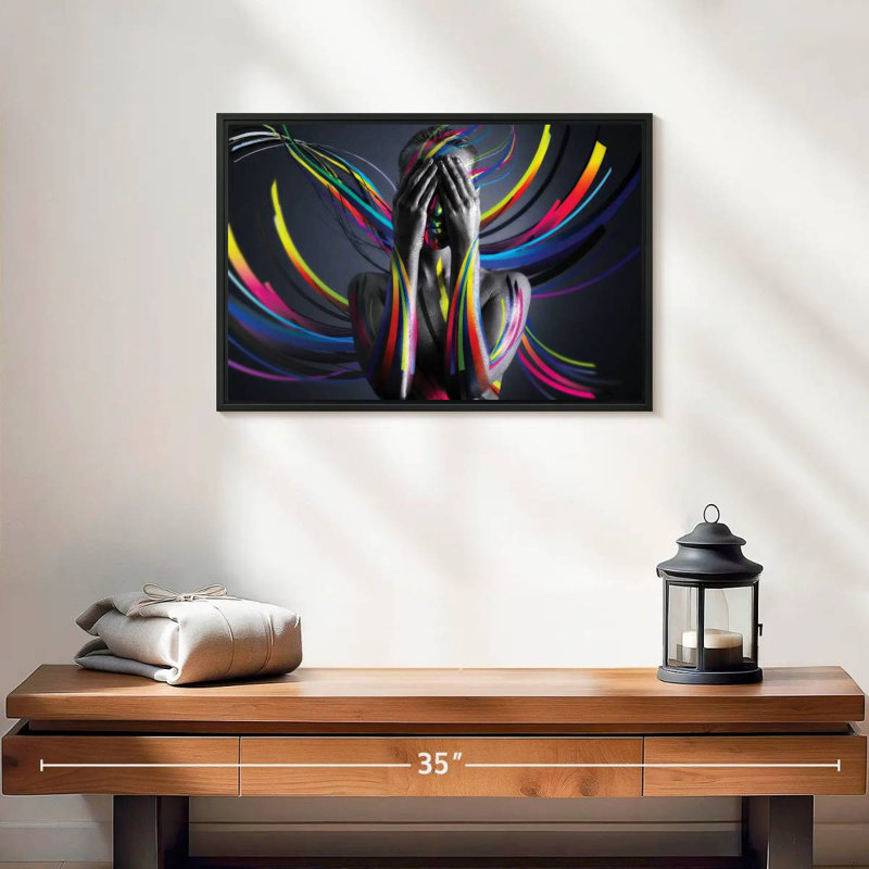Couleurs unies I, 19 po x 13 po, Cadre flottant noir