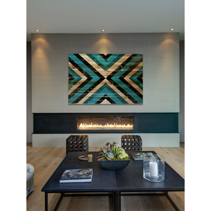 «Meet in Middle», reproduction sur bois, 24 po x 36 po