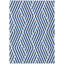 Tapis extérieur antidérapant à motif géométrique lavable bleu marine et blanc 3 pi x 5 pi