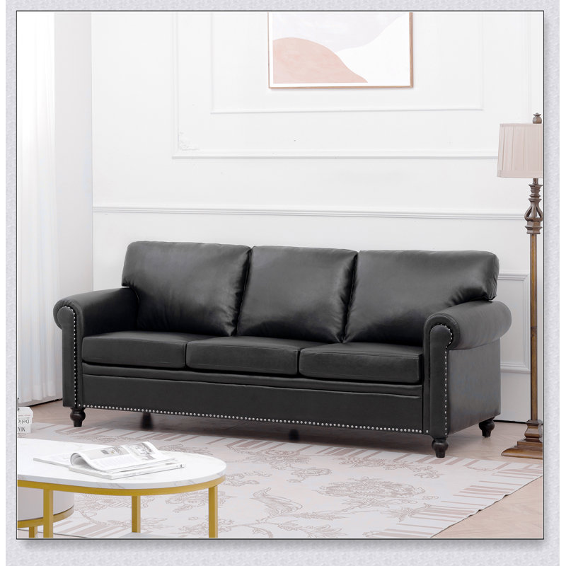 Luxueux canapé 3 places avec coussins moelleux et structure durable, parfait pour le confort et le style de tout salon.