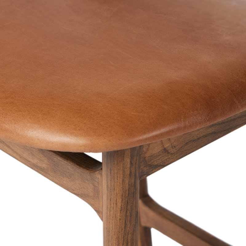 Solene Stool, Counter Stool (26" Seat Height), Haven Tobacco/Genuine Leather, Lamont Nettlewood