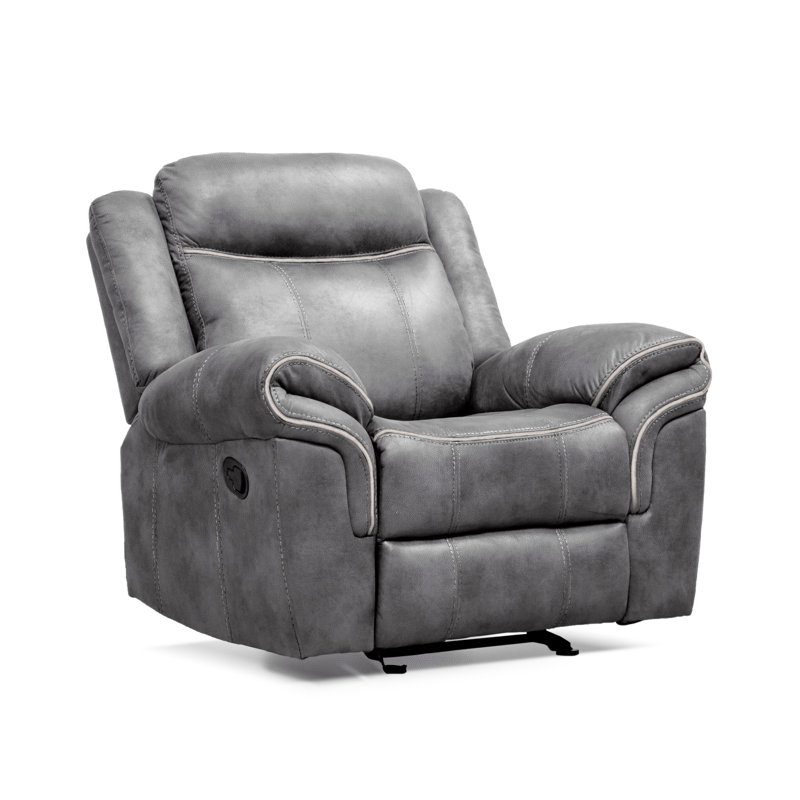 Caenas Manual Glider Recliner Chair, Gray