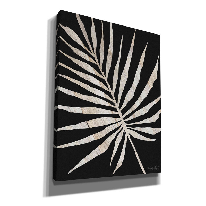 «Palm Frond Wood Grain IV» par Cindy Jacobs, art mural sur toile, H 34 po x l 26 po x P 1,5 po