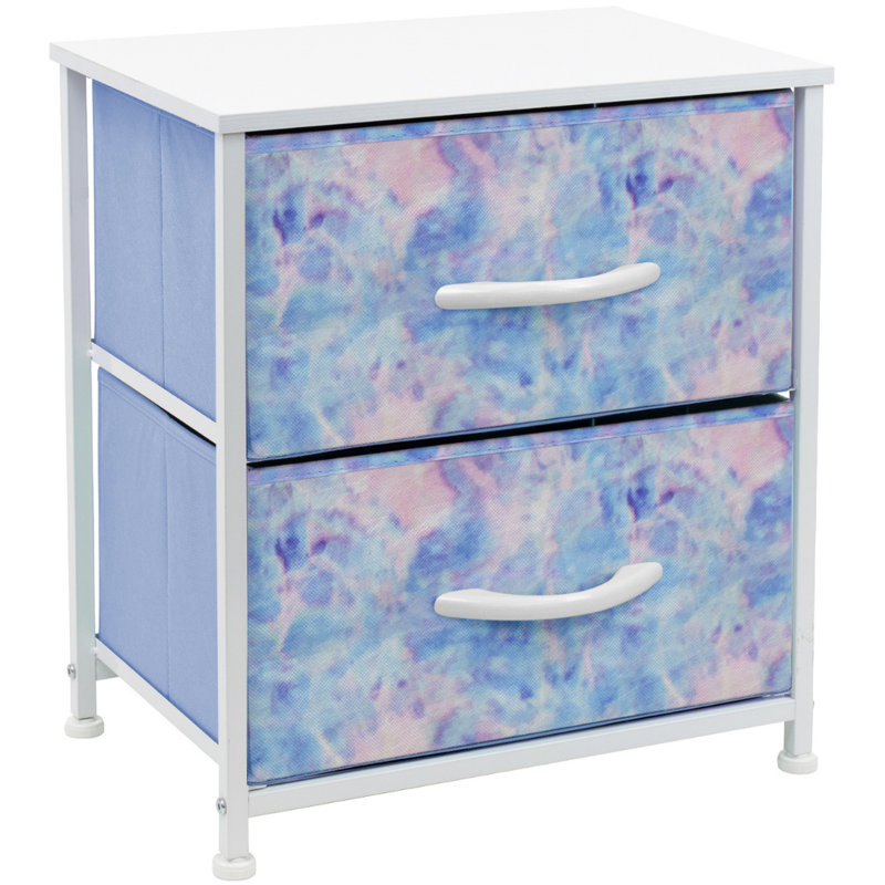 Commode 2 tiroirs - Teinture Tie Dye