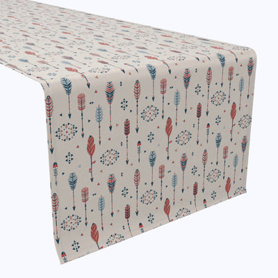Table Runner, 100% Cotton, 16X108", Ethnic Arrows