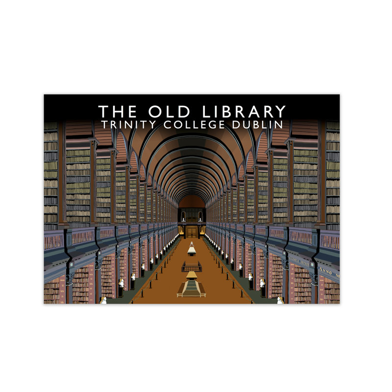 The Old Library Trinity College Dublin by Richard O'Neill - Single Picture Frame Print, No Framed, 594 cm H x 814 cm W
