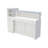 Natrice Rectangle Wood Reception Desk with Filing Cabinet