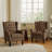 Duward Upholstered Brown Button Tufted Wingback Accent Chair with Rolled Arm and Thick Padded Cushion-452826159