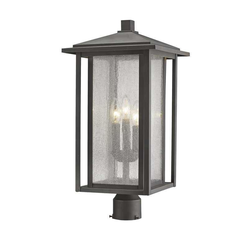 Tête de lanterne à 1 lumière H 22,44 po Iwan, Bronze huilé