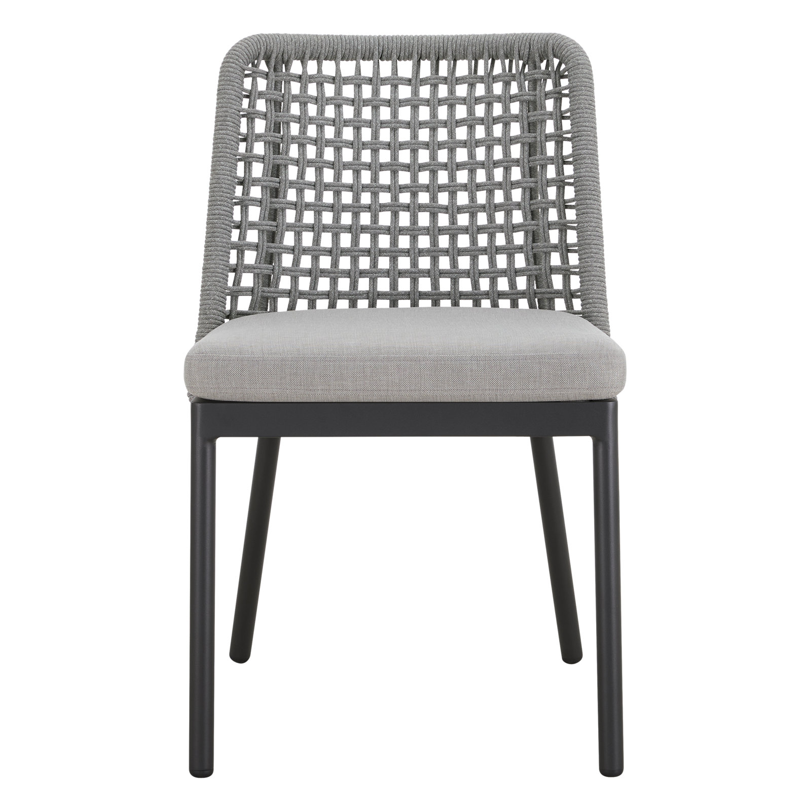 Deana Patio Side Chair, Light Gray