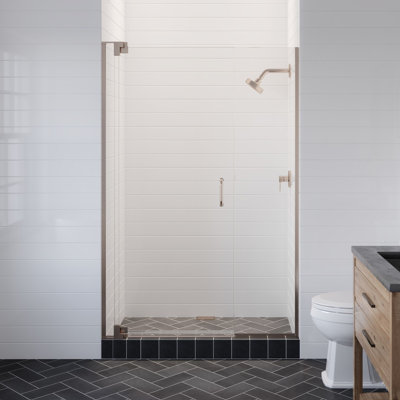  Flex X Duo 48 - 51 x 72" Frameless Pivot Shower Door 3/8" and 5/16" Flex X Clear Tempered Glass