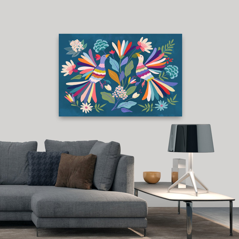 Art contemporain contemporain abstrait coloré, H 32 po x l 48 po