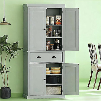 72.5" Freestanding Food Pantry Cabinet Kitchen Cabinet