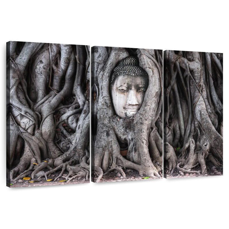 Bouddha du temple Adella Mahathat, H 36 po x l 57 po
