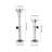 19.68'' H Adjustable Round Table Base